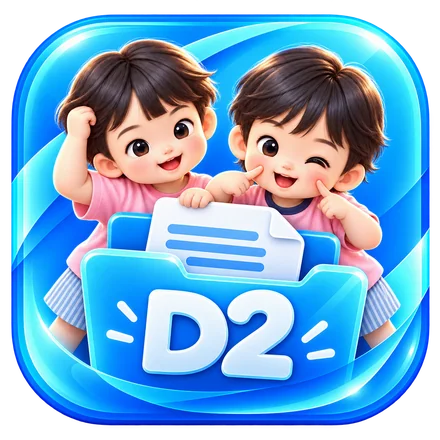 Doong2Dock twin mascot icon